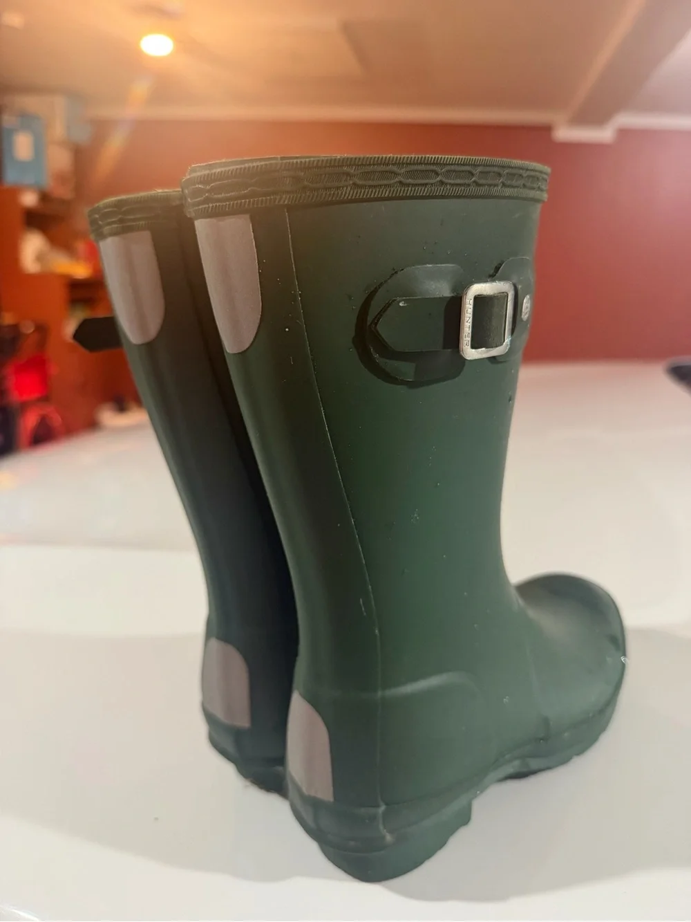 Hunter Kids Dark Green Waterproof Rain Boots